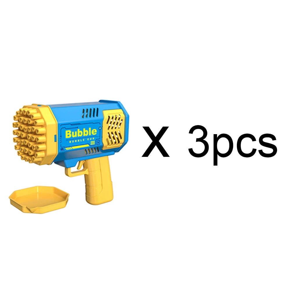 One Loaded Kids 40 Hole Launcher Handheld Portable Automatic Bubble Gun LED Light (Bubble Liquid & Batteries Excluded)