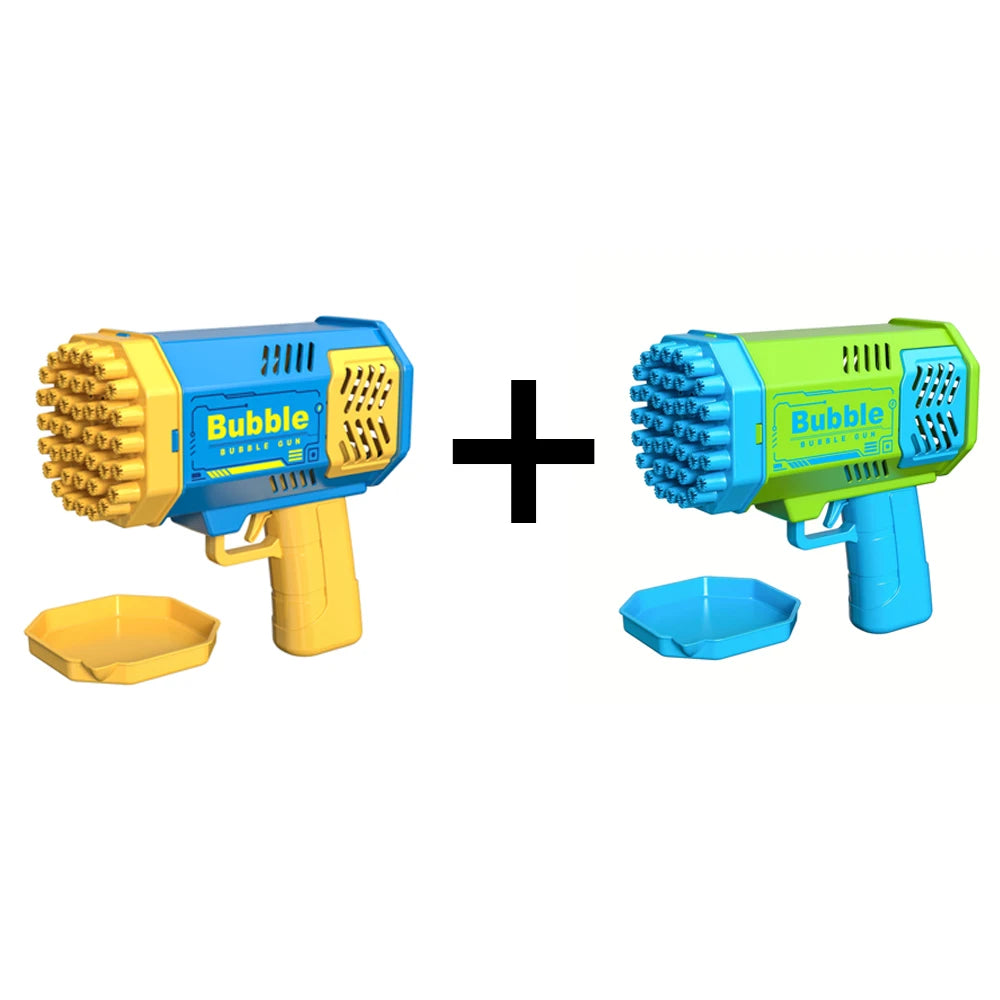 One Loaded Kids 40 Hole Launcher Handheld Portable Automatic Bubble Gun LED Light (Bubble Liquid & Batteries Excluded)
