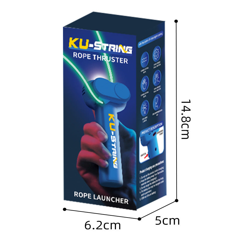 String Rope Glow in The Dark String Rope Launcher Luminous Portable Handheld String Stress Relief Toy For Kids Party Gift