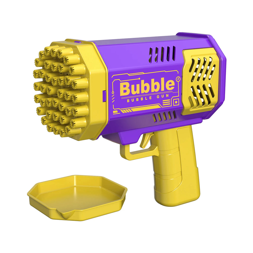One Loaded Kids 40 Hole Launcher Handheld Portable Automatic Bubble Gun LED Light (Bubble Liquid & Batteries Excluded)