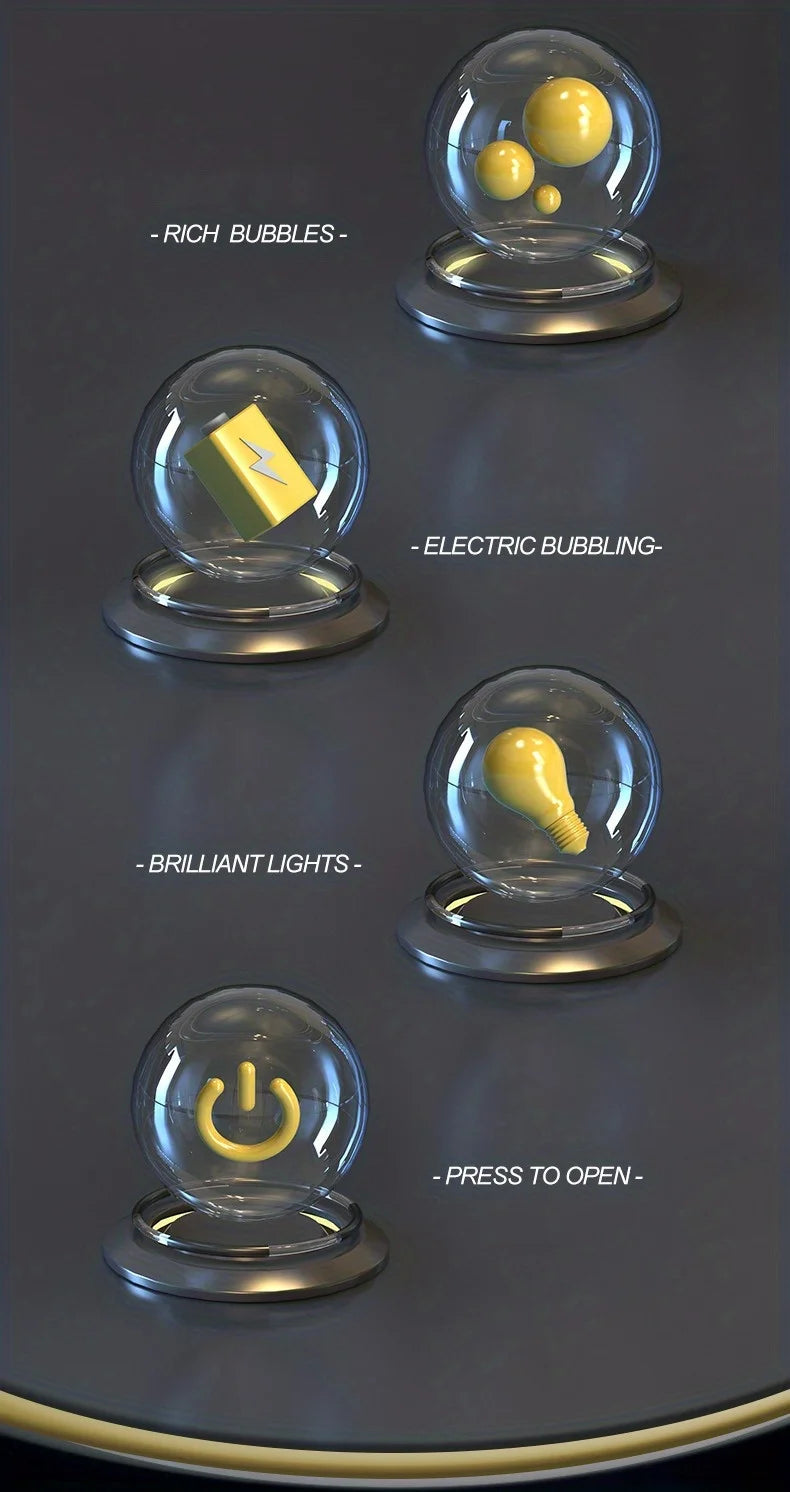 One Loaded Kids 40 Hole Launcher Handheld Portable Automatic Bubble Gun LED Light (Bubble Liquid & Batteries Excluded)