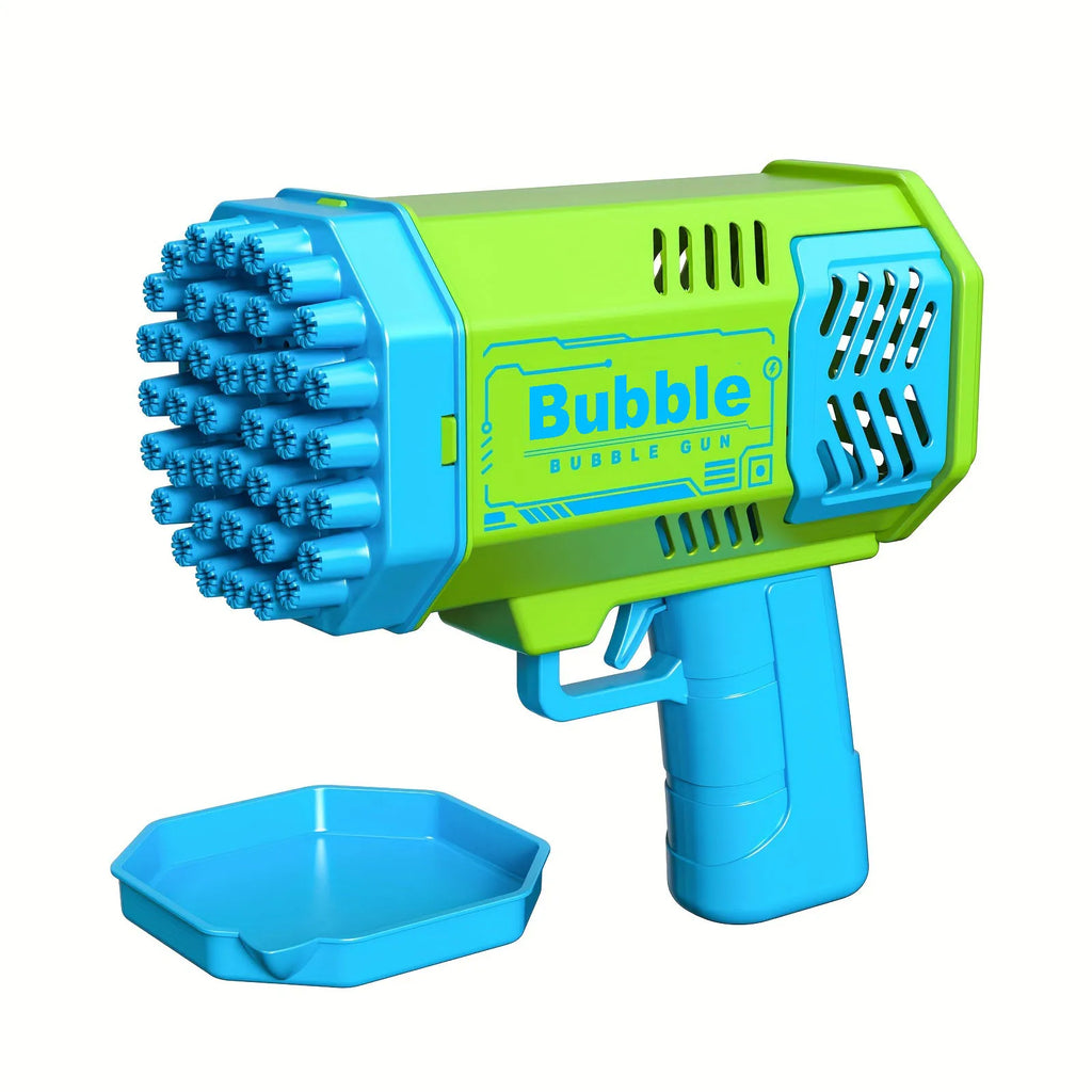 One Loaded Kids 40 Hole Launcher Handheld Portable Automatic Bubble Gun LED Light (Bubble Liquid & Batteries Excluded)