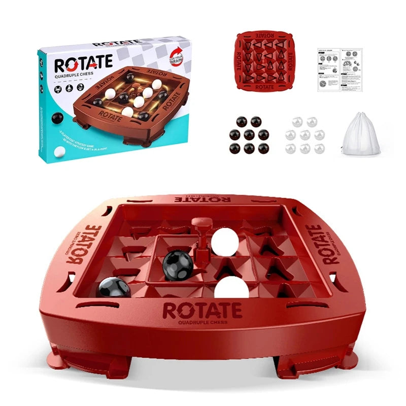 Logic Chess Track Game Educational Toy, Track Chess Game, Four In A Row Game, Fun Table Top 2 Players Puzzle Board Game Set