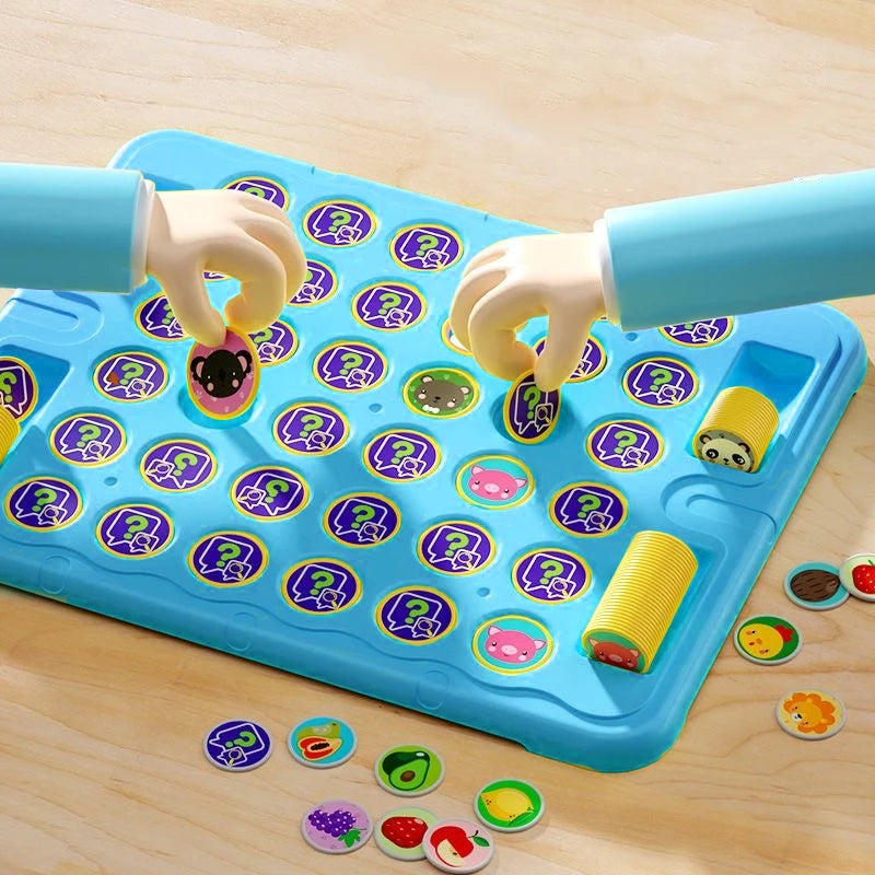 Kids Battle Chess Educational Toy Observation Concentration Training Fun Animal Flip Chess Parent-child Interactive Game Toys