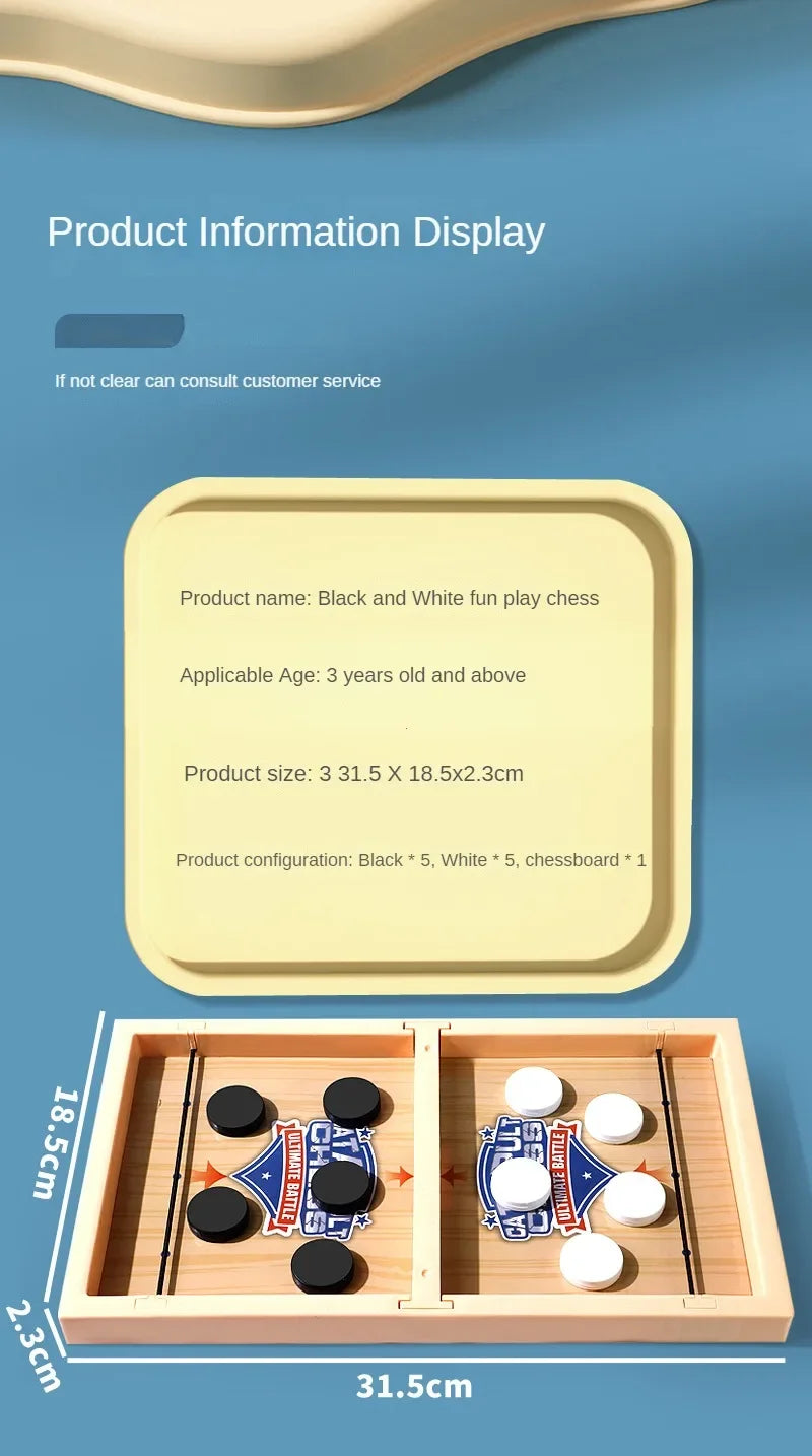 Fast Sling Puck Game Slingshot Chess Parent-child Interactive Table Chess Puzzle Board Game Interactive Play Chess