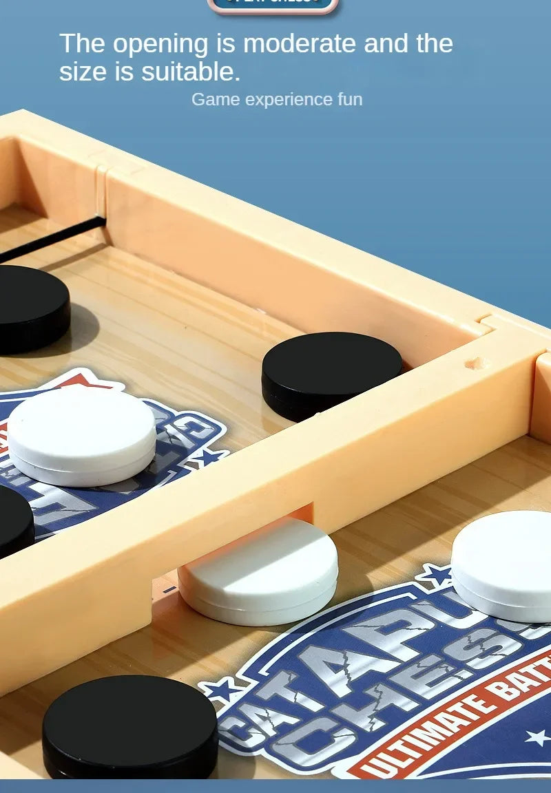 Fast Sling Puck Game Slingshot Chess Parent-child Interactive Table Chess Puzzle Board Game Interactive Play Chess