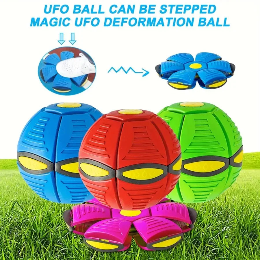 1pc Flying Saucer Bounce Ball, Pet Toy Bounce Ball, Durable, Suitable for Family Outdoor Activities, Christmas Gifts