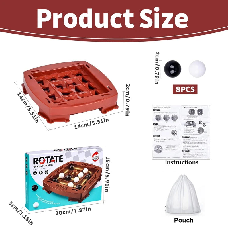 Logic Chess Track Game Educational Toy, Track Chess Game, Four In A Row Game, Fun Table Top 2 Players Puzzle Board Game Set