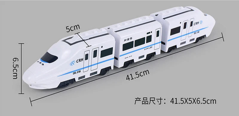 Kids DIY Simulation High Speed Railway Train Toy Car Electric Sound Light Model Train Educational Toys Boys Girls Gift Birthday