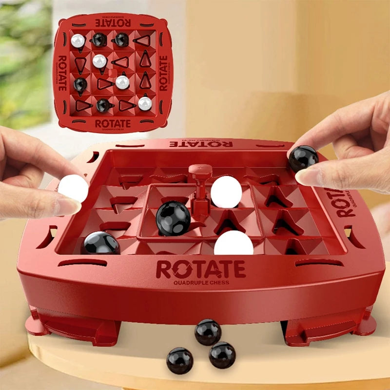 Logic Chess Track Game Educational Toy, Track Chess Game, Four In A Row Game, Fun Table Top 2 Players Puzzle Board Game Set