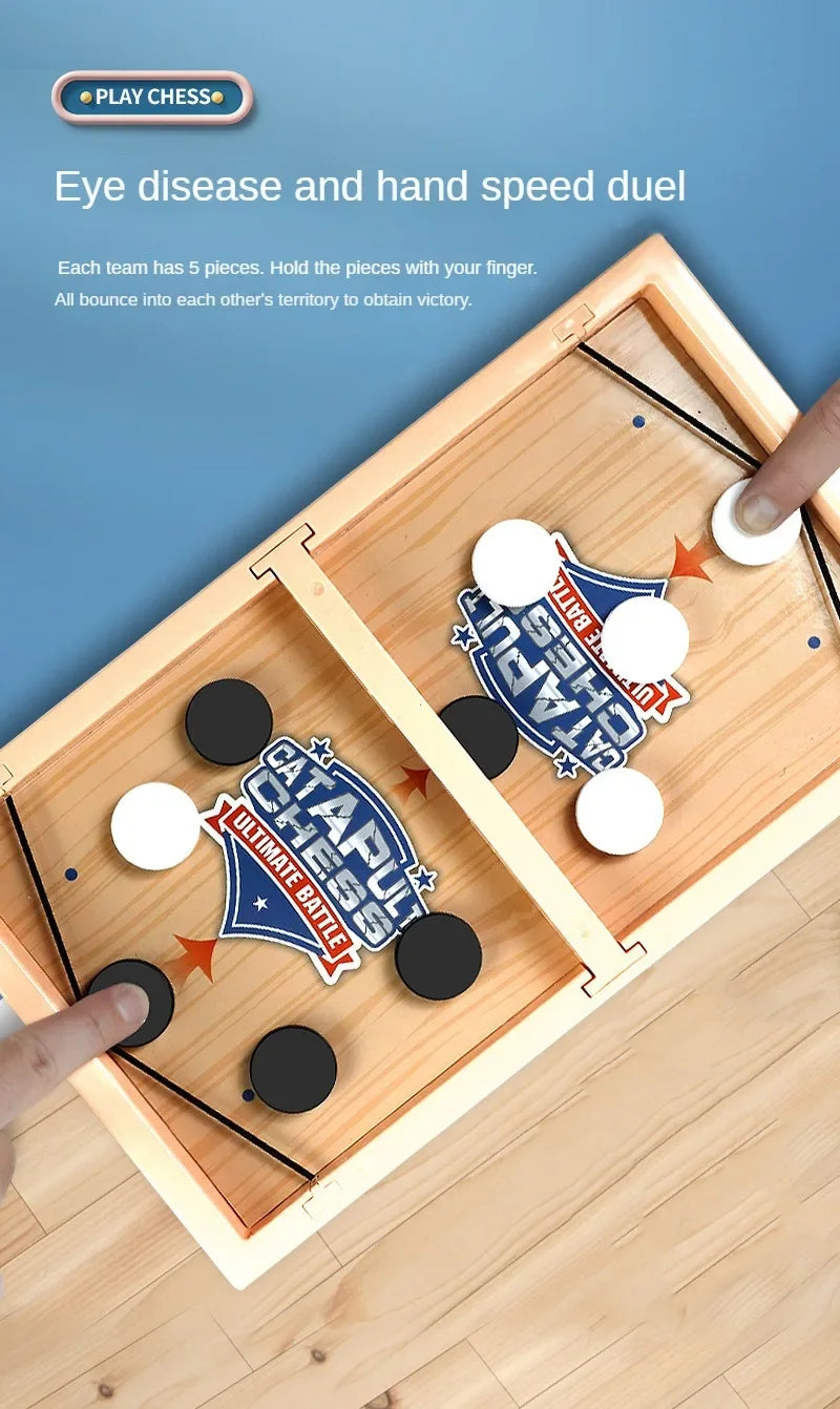 Fast Sling Puck Game Slingshot Chess Parent-child Interactive Table Chess Puzzle Board Game Interactive Play Chess