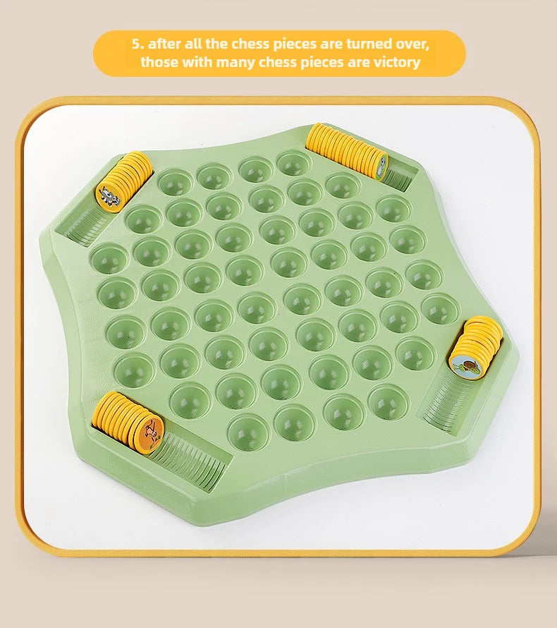 Kids Battle Chess Educational Toy Observation Concentration Training Fun Animal Flip Chess Parent-child Interactive Game Toys