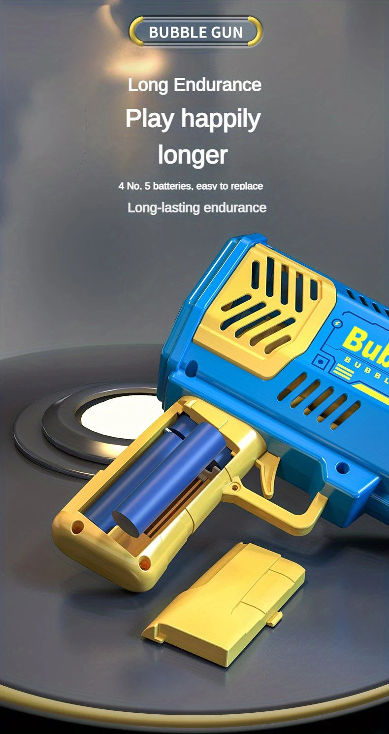 One Loaded Kids 40 Hole Launcher Handheld Portable Automatic Bubble Gun LED Light (Bubble Liquid & Batteries Excluded)